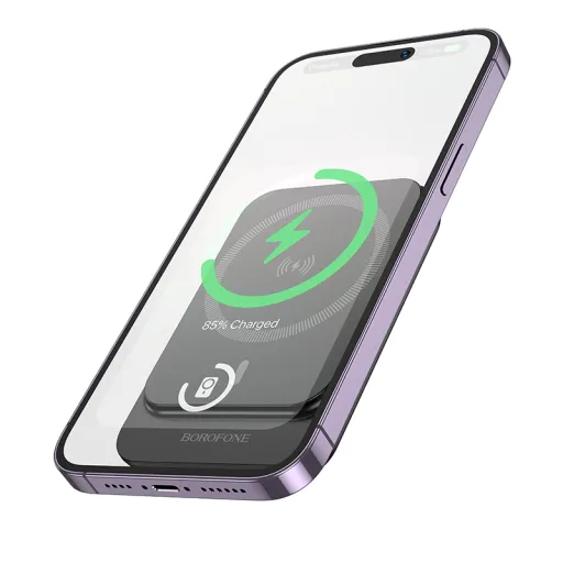 Borofone Power Bank 5000mAh BJ63 Nimble - Type C - PD 20W mágneses indukciós töltéssel fekete