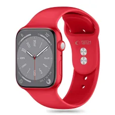 Tech-protect Silicone Apple Watch 6 / 7 / 8 / 9 / 10 / Se / Ultra 1 / 2 (44 / 45 / 46 / 49 Mm) Piros