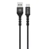 Blavec Cable Raptor fonott - USB to Type C - 3A 2 méter (CRA-UC3BG20) fekete-szürke - 0. kép