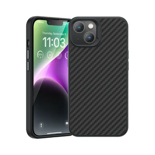 Benks mágneses hibrid Kevlar tok 1500D iPhone 14-hez fekete