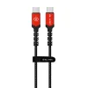 Blavec Cable Raptor fonott - Type C to Type C - PD 60W 3A 3 méter (CRA-CC3BR30) fekete-piros - 0. kép