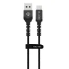 Blavec Cable Raptor fonott - USB to Type C - 2A 3 méter (CRA-UC2BG30) fekete-szürke - 0. kép