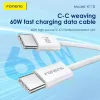 Foneng Kábel X110 - Type C to Type C - PD 60W 3A 1,2 méter fehér - 0. kép