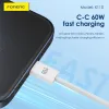Foneng Kábel X110 - Type C to Type C - PD 60W 3A 1,2 méter fehér - 1. kép