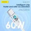 Foneng Kábel X110 - Type C to Type C - PD 60W 3A 1,2 méter fehér - 4. kép