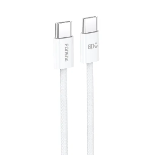 Foneng Kábel X110 - Type C to Type C - PD 60W 3A 1,2 méter fehér