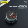 Foneng autós töltő C18 - USB + Type C - PD 48W 3A Type C - Type C kábellel szürke - 3. kép
