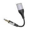 Borofone Cable BL19 Creator 2 az 1-ben - jack 3,5mm apa -> 2x jack 3,5mm anya - 15 cm fekete - 2. kép
