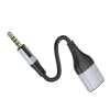Borofone Cable BL19 Creator 2 az 1-ben - jack 3,5mm apa -> 2x jack 3,5mm anya - 15 cm fekete - 4. kép