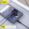 Foneng Fülhallgatók T57 mikrofonnal fekete - 2. kép