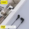 Foneng Fülhallgatók T57 mikrofonnal fekete - 3. kép