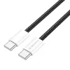 Borofone Cable BX103 Original - Type C to Type C - 60W 3A 1 méter fekete - 0. kép