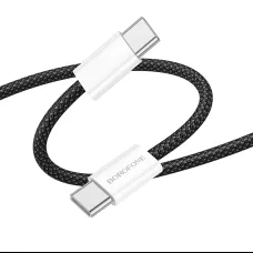 Borofone Cable BX103 Original - Type C to Type C - 60W 3A 1 méter fekete