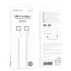 Borofone Kábel BX103 Original - Type C to Type C - 60W 3A 1 méter fehér - 2. kép