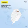 Foneng fali töltő EU42 GaN - USB + Type C - PD 20W 3A fehér - 4. kép