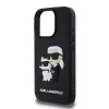 Karl Lagerfeld 3D Rubber Karl és Choupette tok iPhone 16 Pro Fekete - 2. kép