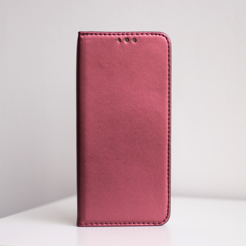 Samsung Galaxy A10 mágneses fliptok burgundy - 11