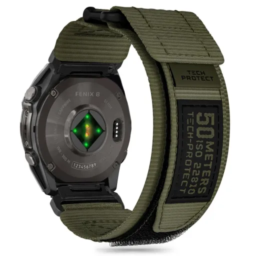 Tech-protect Scout Pro Garmin Fenix 5x / 5x Plus / 6x / 6x Pro / 7x / 8 (51 Mm) Katonai Zöld