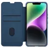 Nillkin Qin Cloth Pro Case iPhone 14 Plus kamera borító fliptok kék tok - 3. kép