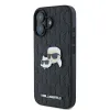 Karl Lagerfeld Monogram Karl & Choupette Head Pin iPhone 16 Plus tok - Fekete - 0. kép