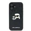 Karl Lagerfeld Monogram Karl & Choupette Head Pin iPhone 16 Plus tok - Fekete - 1. kép