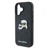 Karl Lagerfeld Monogram Karl & Choupette Head Pin iPhone 16 Plus tok - Fekete - 4. kép