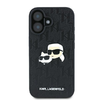 Karl Lagerfeld Monogram Karl & Choupette Head Pin iPhone 16 tok - Fekete - 1. kép