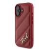 Karl Lagerfeld Diagonal Quilted Script iPhone 16 tok - Piros - 0. kép