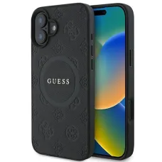 Guess Saffiano Peony Classic Logo MagSafe tok iPhone 16 - fekete