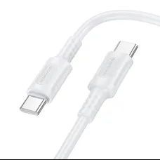 Borofone BX111 Feliz kábel - Type C to Type C - 60W 3A 1 méter fehér