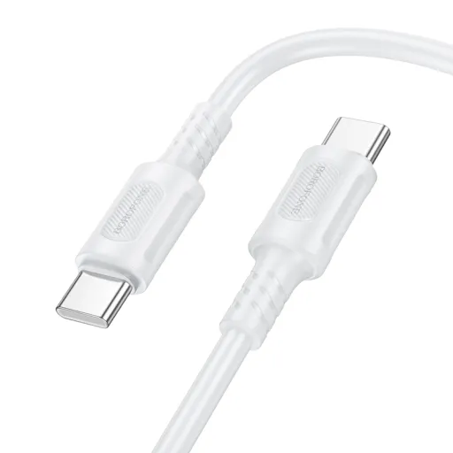 Borofone BX111 Feliz kábel - Type C to Type C - 60W 3A 1 méter fehér