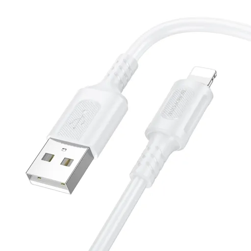 Borofone Cable BX111 Feliz - USB to Lightning - 2,4A 1 méter fehér