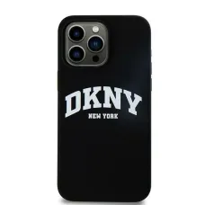 DKNY Szilikon Fehér Nyomtatott Logó MagSafe Tok iPhone 16 Pro Max - Fekete Tok