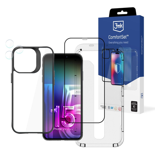 Apple iPhone 15 Pro Max - 3mk Comfort Set 4 in 1 Apple iPhone 15 Pro Max - 3mk Comfort Set 4 in 1