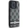 DKNY Kockás Minta és Nyomtatott Csíkok tok iPhone 16 Pro - fekete - 2. kép