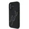  iPhone 16 Fekete Karl Lagerfeld 3D Rubber Signature tok thumbnail