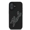 Karl Lagerfeld 3D Rubber Signature iPhone 16 tok - Fekete - 1. kép