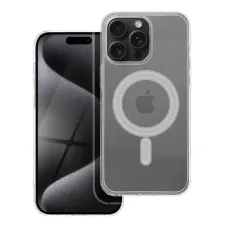 CLEAR MAG COVER tok kompatibilis MagSafe-el iPhone 15 Pro Max-hoz, átlátszó