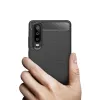 Huawei P30 Carbon mintájú TPU tok fekete - 1. kép