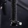 Baseus Cafule Nylon harisnyázott USB-Type C PD/ Lightning kábel 18W QC3.0 1m fekete/piros (CATLKLF-91) - 2. kép