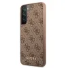 GUESS tok Samsung Galaxy S22 GUHCS22SG4GFBR (4G Metal Arany Logó) barna - 0. kép