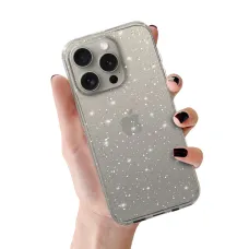 Crystal Glitter tok Iphone 16 Ezüst