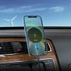HOCO autós tartó vezeték nélküli töltéssel, MagSafe kompatibilis, szellőzőrácsra szerelhető 15W CA91 szürke - 0. kép