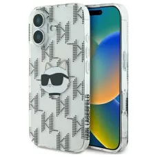 Karl Lagerfeld IML Choupette Head Electroplated iPhone 16 tok - Átlátszó