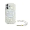 Guess IML Flowers Allover Electro Pearl Pánttal MagSafe tok iPhone 16 Plus - fehér - 0. kép