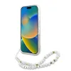 Guess IML Flowers Allover Electro Pearl Pánttal MagSafe tok iPhone 16 Plus - fehér - 2. kép