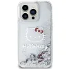 Hello Kitty Liquid Glitter Charms Kitty Head tok iPhone 13 Pro Max-hoz - ezüst - 0. kép