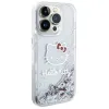 Hello Kitty Liquid Glitter Charms Kitty Head tok iPhone 13 Pro Max-hoz - ezüst - 1. kép