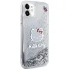 Hello Kitty Liquid Glitter Charms Kitty Head tok iPhone 11 - Ezüst - 2. kép