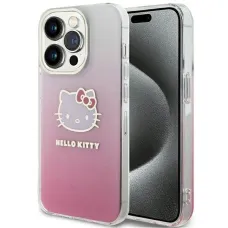 Hello Kitty IML Gradient Electrop Kitty fej tok iPhone 13 Pro - rózsaszín